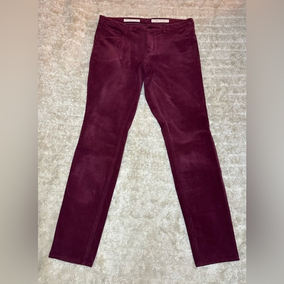Anthropologie Pilcro and the Letterpress Serif burgundy corduroy skinny pants - Picture 1 of 7